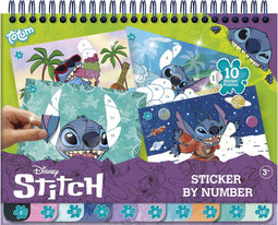 Totum Disney Stitch - Sticker puzzel boek - 10 puzzels 5 stickervellen 10 kleurplaten