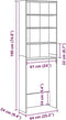vidaXL - Wasmachinekast - 64x24x190 - cm - artisanaal - eikenkleur