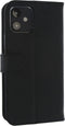 Valenta iPhone 12 Mini - Book Case - Handgemaakt zwart leer met kaartsleuven - Zwart