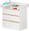 Woltu Luiercommode - 2-in-1 met 3 lades - Ergonomisch 86 cm - Wit en Eiken