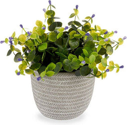 Decoratieve plant Lila Blommor Plastic (10 x 19 x 10 cm)