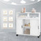 Eugad Badkamerkast met Wielen Multifunctioneel - Wit MDF - 70 x 20 x 71,5 cm