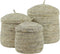 D - Light & Living - Mand MANGALA - Ø36x42cm - Bruin - Set van 3
