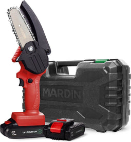 Mardin Mini Kettingzaag - Accu Kettingzaag - 2 Accu's - Rood