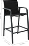 vidaXL - Tuinbarstoelen - 4 - st - textileen - zwart