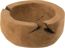J-Line schaal Rond Teak - hout - naturel