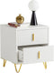 SoBuy FBT115-W - Nachtkastje - 2 schuifladen - Wit 40x40x47cm
