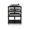 NorStone Bergen 2 - Audiomeubel - 4 glazen planken - Zwart hoogglans