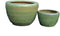 PTMD Madaline Green Glazed Round Ceramic Pot SV2