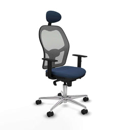 Piqueras y Crespo Jorquera 1D086N1 - Bureaustoel met hoofdsteun - Verstelbare hoogte - Marineblauw
