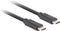 Lanberg CA-CMCM-32CU-0010-BK - USB-C Kabel - 1 m - Zwart