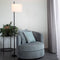 Atmooz - Vloerlamp Agra - Staande Lamp - Stalamp - Woonkamer - Zwart en witte kap - Hoogte 170cm - Metaal