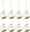 J-Line kerstbal Hartjes - glas - goud - small - doos van 8 stuks - kerstversiering