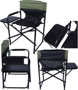 Campingstoel opvouwbaar - groen/zwart - 56 x 47 x 82 cm - max 100 kg