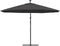 vidaXL - Zweefparasol - met - LED-verlichting - metalen - paal - 350 - cm - antraciet