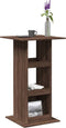 vidaXL - Bartafel - met - opbergruimte - 60x60x102 - cm - hout - bruin - eikenkleur
