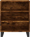 vidaXL - Dressoir - 57x35x70 - cm - bewerkt - hout - gerookt - eikenkleurig