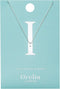 Orelia letter ketting - Ketting met initiaal I - Verstelbaar 40,5 cm - Zilverkleurig
