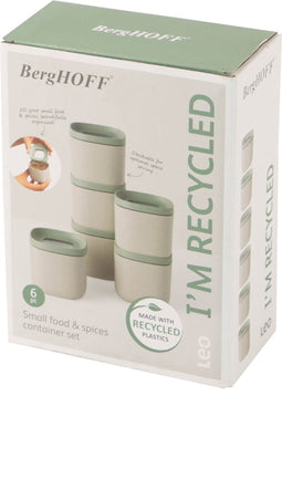 LEO 6-delige kleine voedselcontainer set Balance - Groen -