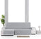Hoes voor chaise longue met korte armleuning links Eysa LEVANTE Grijs 100 x 110 x 290 cm