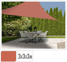 Pro Garden Schaduwdoek - Driehoek - 3x3x3m - Terra