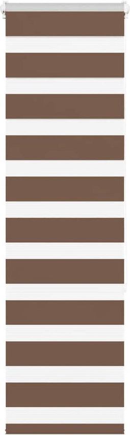 vidaXL - Zebra - rolgordijn - 45x150 - cm - stofbreedte - 40,9 - cm - polyester - bruin