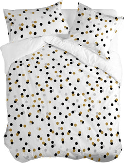 Noorse hoes HappyFriday Blanc Golden dots Multicolour 180 x 220 cm