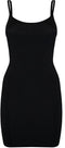 MAGIC Bodyfashion Seamless BodyJurk - Corrigerende jurk met verstelbare spaghettibandjes - Zwart - Maat XL