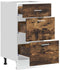 vidaXL - Onderkast - Lyon - 40x46x81,5 - cm - bewerkt - hout - gerookt - eikenkleurig