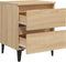 vidaXL - Nachtkastje - 40x35x50 - cm - bewerkt - hout - sonoma - eikenkleurig