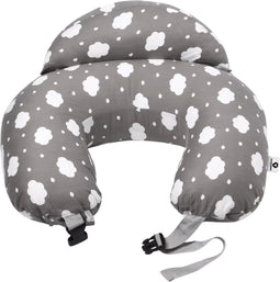 Vulpes Goods® BabyCare - Voedingskussen - 3in1 - Premium Grey Cloudy