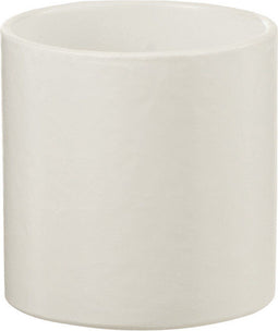 J-Line bloempot Cilinder - keramiek - wit - 2 stuks - Ø 14 cm
