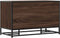 vidaXL - Schoenenbank - 84x40x53,5 - cm - bewerkt - hout - en - metaal - bruin - eiken