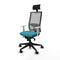 Bureaustoel met hoofdsteun Piqueras y Crespo 4B066N1 Turkoois