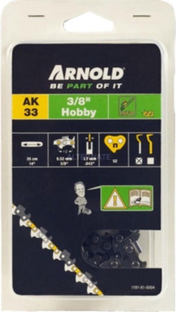 Arnold Kettingzaag - Zaagketting 3/8" Lp 1,1 Mm 52 Schakels Veiligheidsschakel