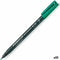 Viltstift Staedtler Lumocolor 318 permanent F groen - 10 stuks