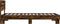 vidaXL - Bedframe - bewerkt - hout - en - metaal - gerookt - eikenkleurig - 100x200 - cm