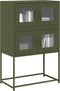 vidaXL - Hoge - kast - 68x39x107 - cm - staal - olijfgroen