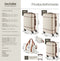 tectake® Kofferset - 13-delige Bagageset - 3 Stapelbare Koffers - TSA Cijferslot - Creme