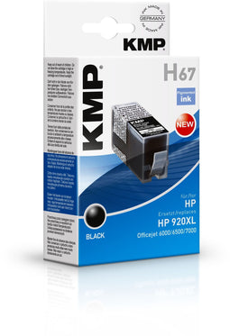 KMP H67 - Inktcartridge - Pigmentbasis - Zwart