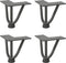 vidaXL - Haarspeld - tafelpoten - 4 - st - 10 - cm - massief - staal - antracietkleurig