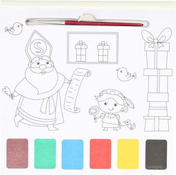 CW-Sinterklaas waterverf kleurblok-Multi Color