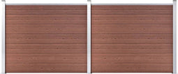 vidaXL - Schuttingpanelenset - 353x146 - cm - HKC - bruin