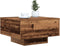 vidaXL - Salontafel - met - LED-verlichting - Oud - Hout - 55x55x31 - cm