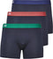 SELECTED HOMME BLACK SLHOTTO - 3-pack trunks - Biologisch katoen en stretch - MARSALA + ESTATE BLUE (3-pack)