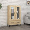 vidaXL - Hoge - kast - 70x31x115 - cm - bewerkt - hout - sonoma - eikenkleurig