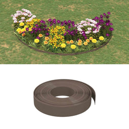vidaXL - Tuinranden - 2 - st - 10 - m - 10 - cm - polyetheen - bruin