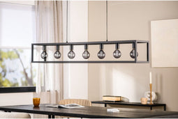 Hanglamp Atlanta 7-lichts - Zwart | BY-OLAF
