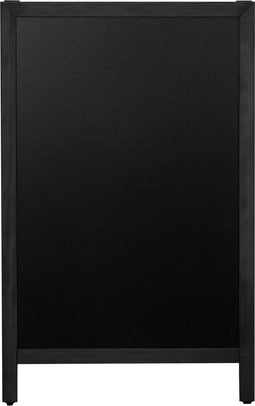 Europel - Stoepbord Deluxe - Krijtbord - Zwart dennenhout - 66 x 104cm - Geschikt voor binnen en buiten