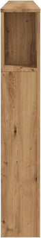 vidaXL - Hoofdbordkast - 200x18,5x102,5 - cm - bewerkt - hout - artisanaal - eiken